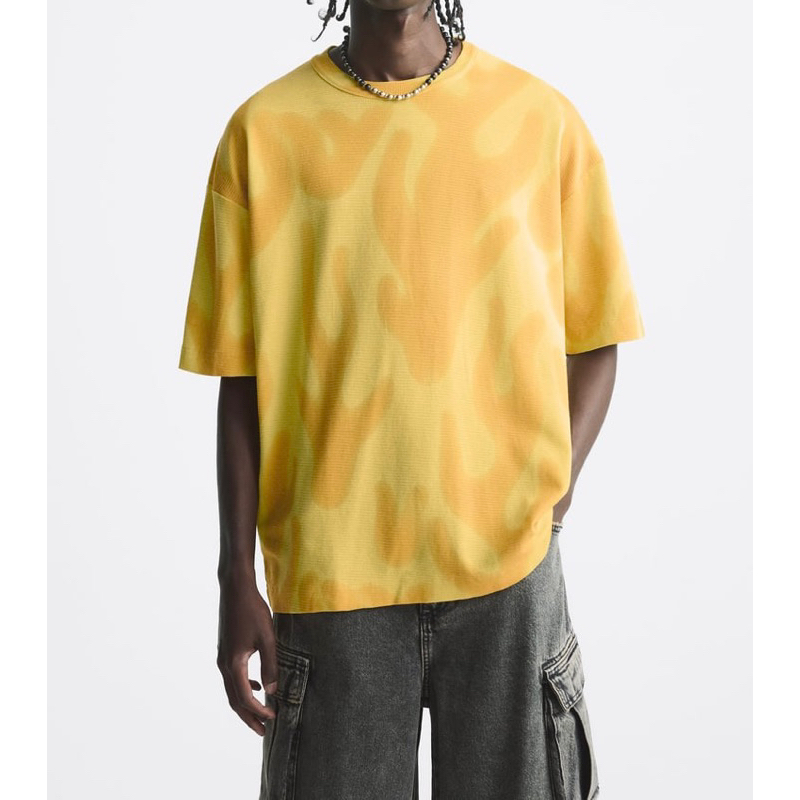 Áo phông nam Zara authentic PRINTED KNIT size M