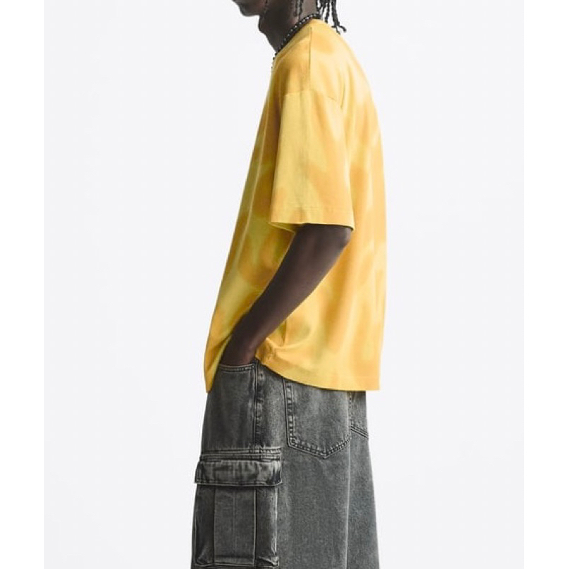 Áo phông nam Zara authentic PRINTED KNIT size M