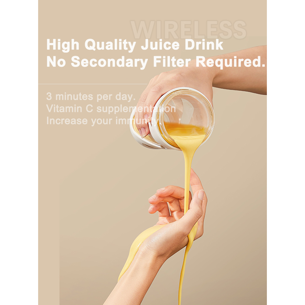 Máy Xay Sinh Tố Cầm Tay Mini 10 Lưỡi  400ml Juicer Máy Say Sinh Tố Chính Hãng GUESMI, Bản Nâng tặng ống hút silicon