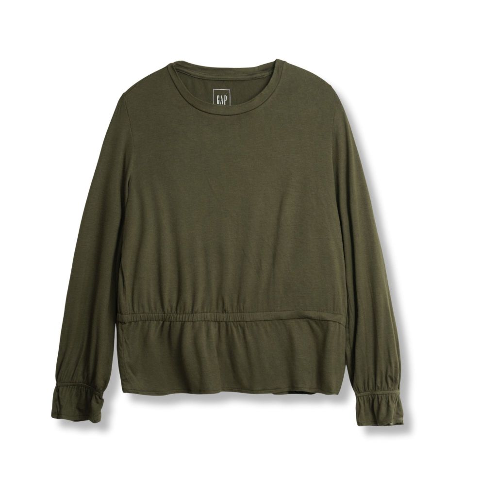 Áo thu đông nữ xuất dư, áo thun kiểu xoè đuôi cá ống tay loe