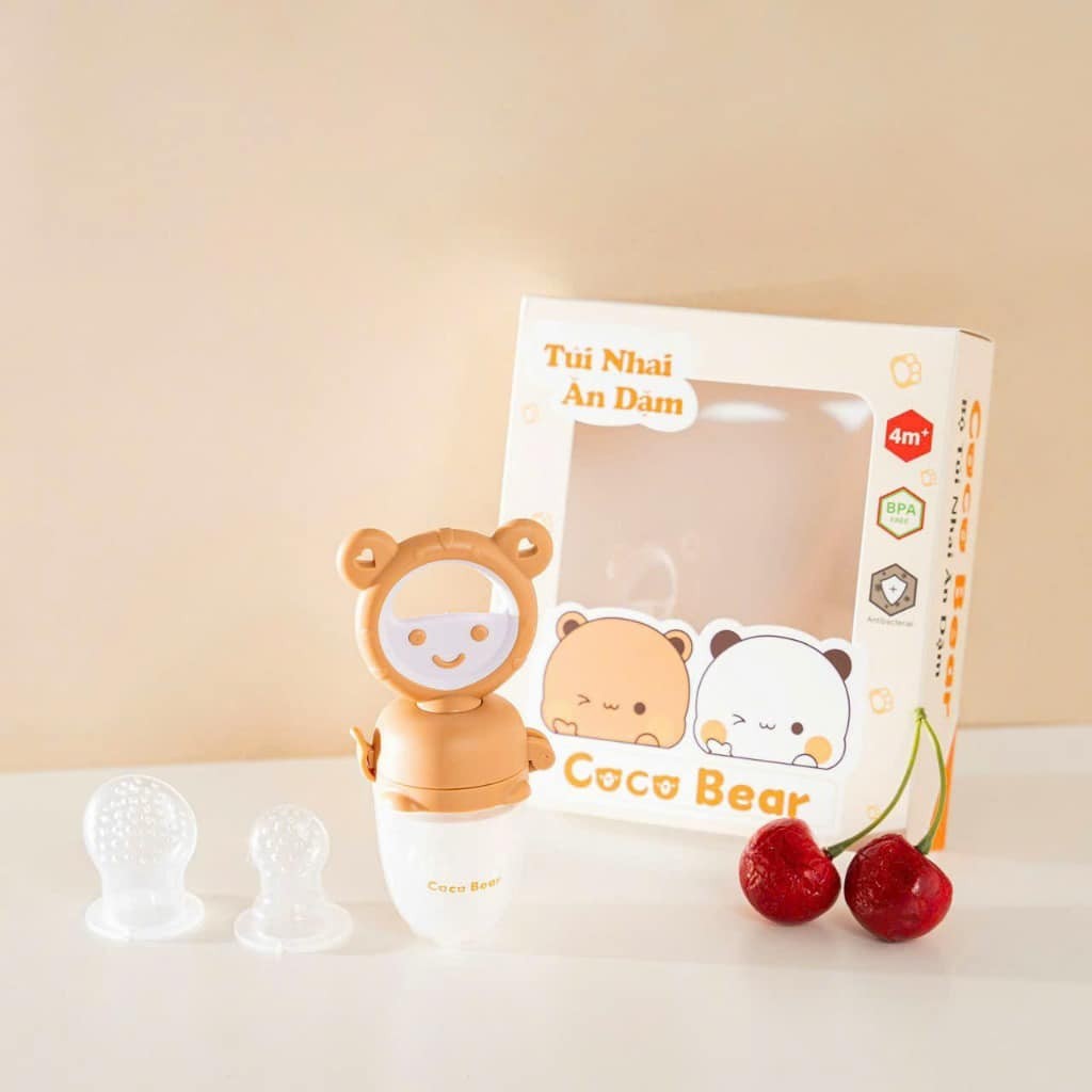 Túi nhai ăn dặm Coco Bear nhiều màu xinh xắn dễ thương