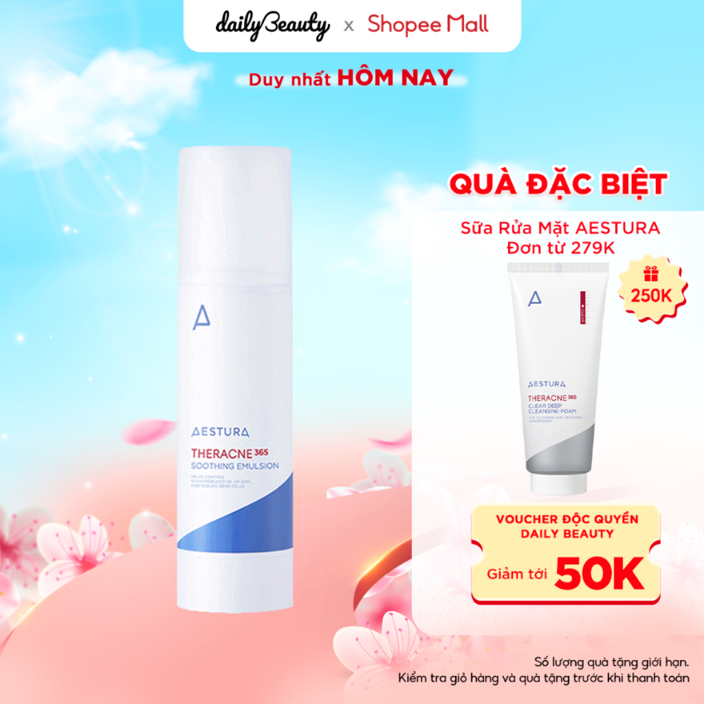 Sữa Dưỡng Da Aestura Theracne365 Soothing Emulsion 120ml Cấp Ẩm Cho Da Daily Beauty Official