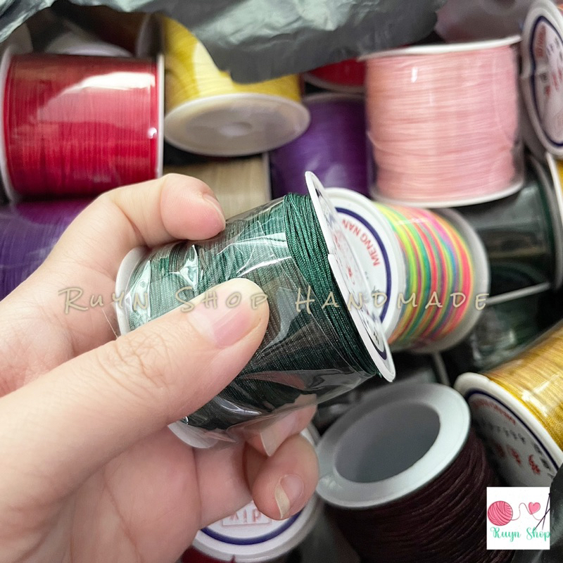 10m dây dòng ngọc 72 thắt vòng, xỏ hạt size 0.8mm