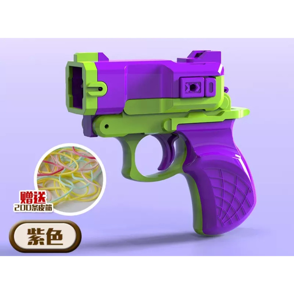 Đồ Chơi Súng Cà Rốt M1911 In 3D Súng Vô Tri Mini Bắn Nịt Dây Thun Chất Liệu Nhựa ABS 3 Màu An Toàn Hot Trend
