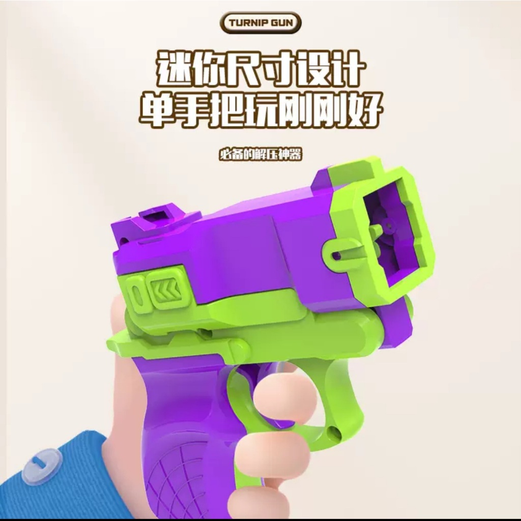 Đồ Chơi Súng Cà Rốt M1911 In 3D Súng Vô Tri Mini Bắn Nịt Dây Thun Chất Liệu Nhựa ABS 3 Màu An Toàn Hot Trend
