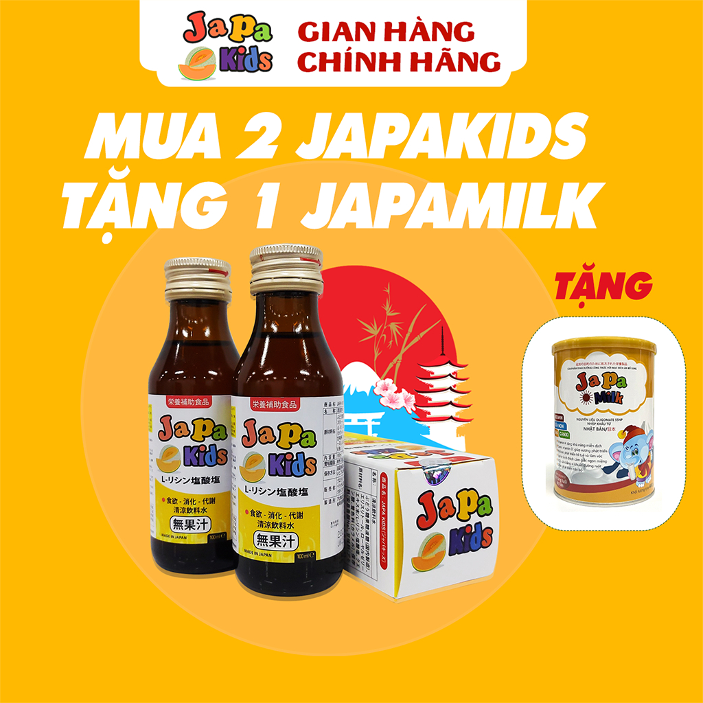 Combo 2 chai siro ăn ngon Japa Kids tặng 1 sữa non Japa Milk