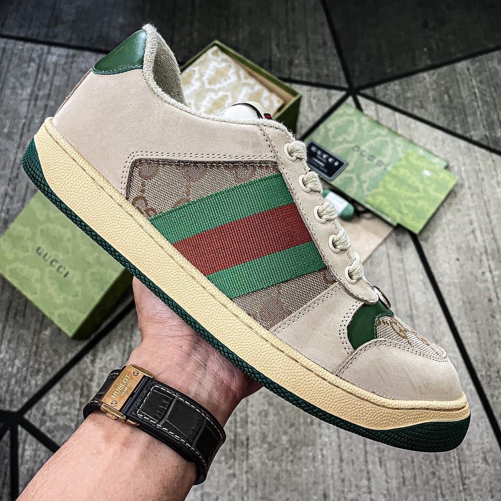 Giày Gucci Sơn Tùng Xanh Nam Nữ, giày GC ST bản cao cấp Trung, full bill box Hot