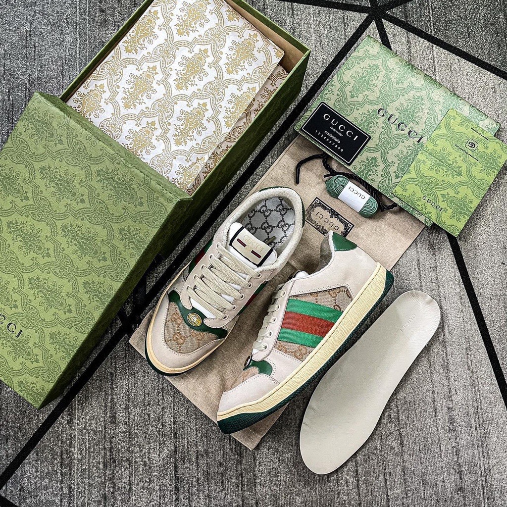 Giày Gucci Sơn Tùng Xanh Nam Nữ, giày GC ST bản cao cấp Trung, full bill box Hot
