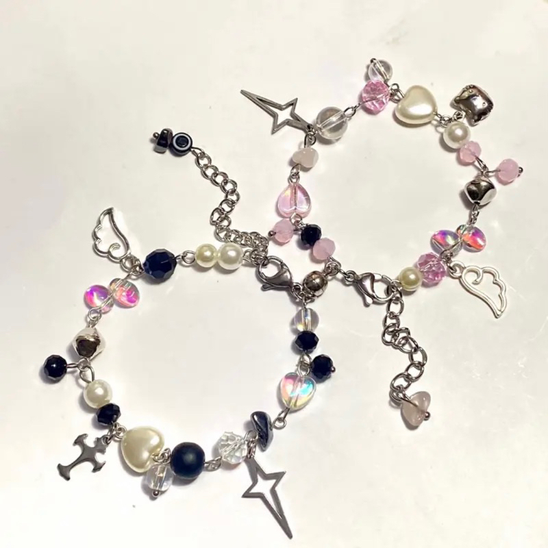 Vòng tay Tình Bạn Couple nam châm cute pho mai que thép không rỉ