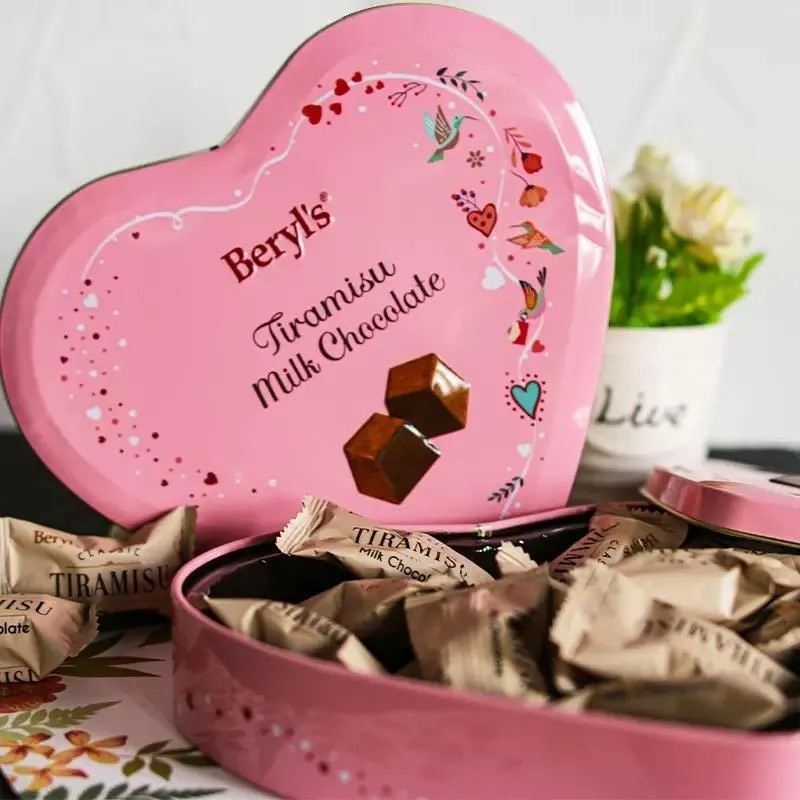 Beryl's hộp gift box trái tim - 80g socola tiramisu đắng nguyên chất - Socola Tiramisu Malaysia