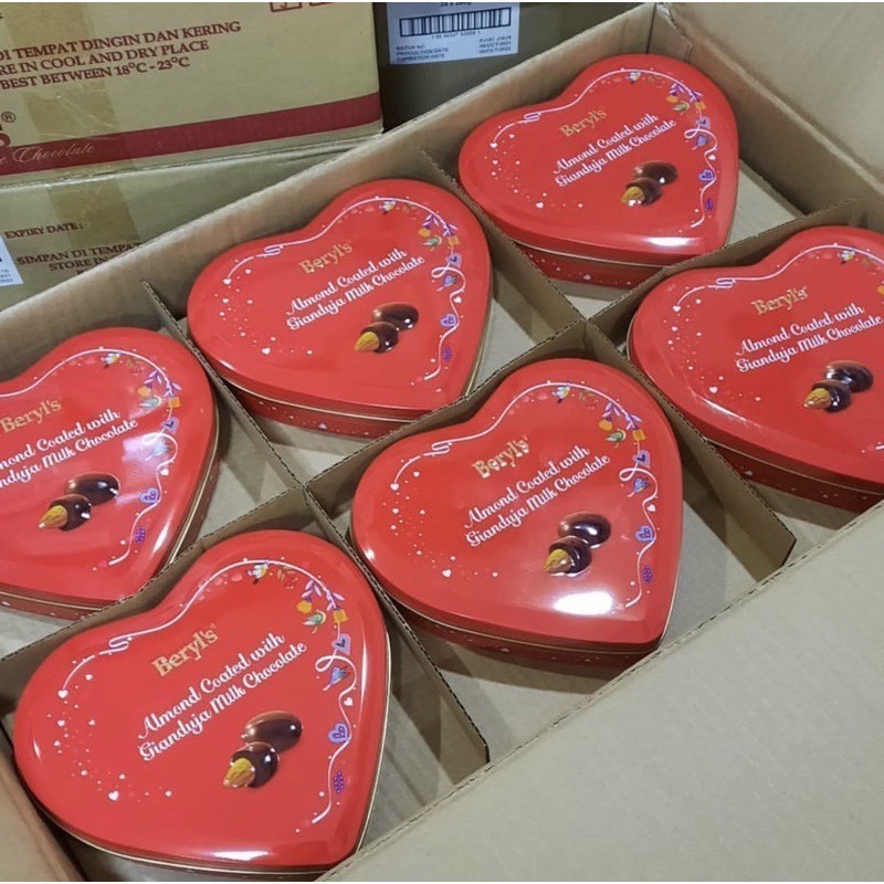 Beryl's hộp gift box trái tim - 80g socola tiramisu đắng nguyên chất - Socola Tiramisu Malaysia