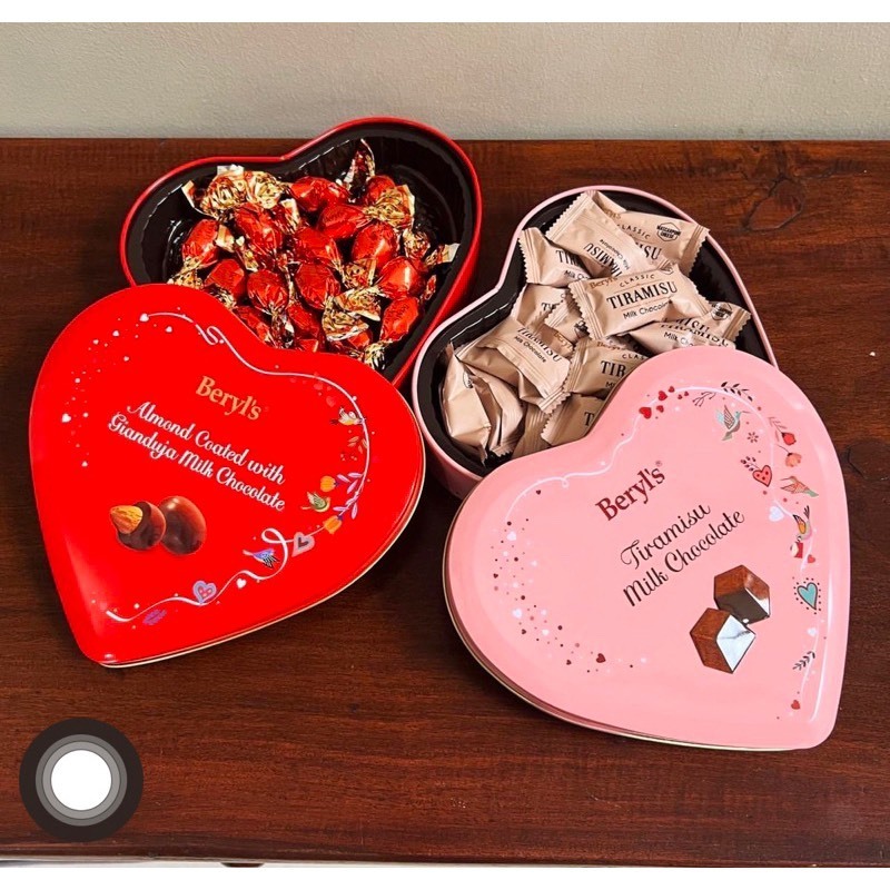 Beryl's hộp gift box trái tim - 80g socola tiramisu đắng nguyên chất - Socola Tiramisu Malaysia