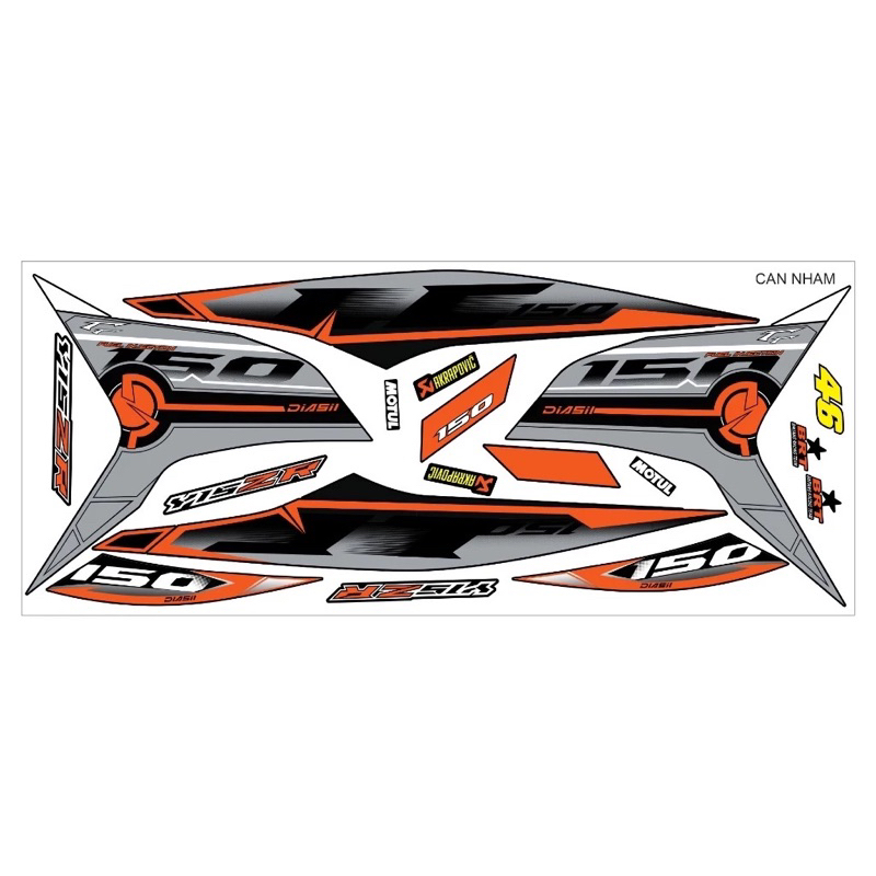 Tem chế exciter cam bạc xe đen