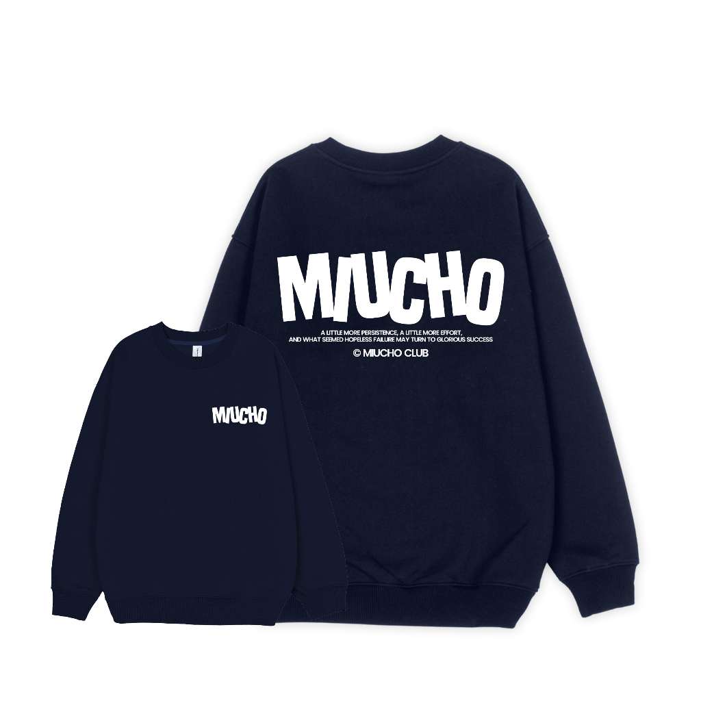 Áo sweater nam form rộng STD465 Miucho chân cua in typography