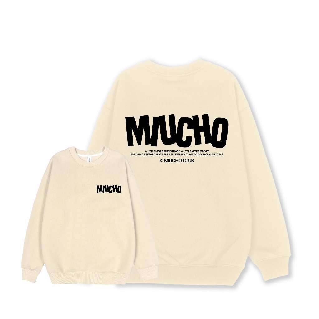 Áo sweater nam form rộng STD465 Miucho chân cua in typography