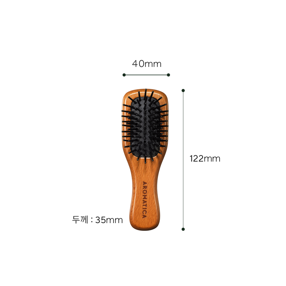 Lược Gỗ Massage Da Đầu Aromatica Wooden Scalp Brush Small
