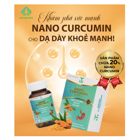 Viên uống tinh chất Nano Curcumin Moheca dành cho người bị viêm loét dạ dày, tá tràng, phụ nữ sau sinh loại hộp 30 viên