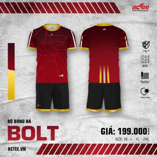 Bộ Quần áo Bóng đá Actee Bolt - Màu Đỏ