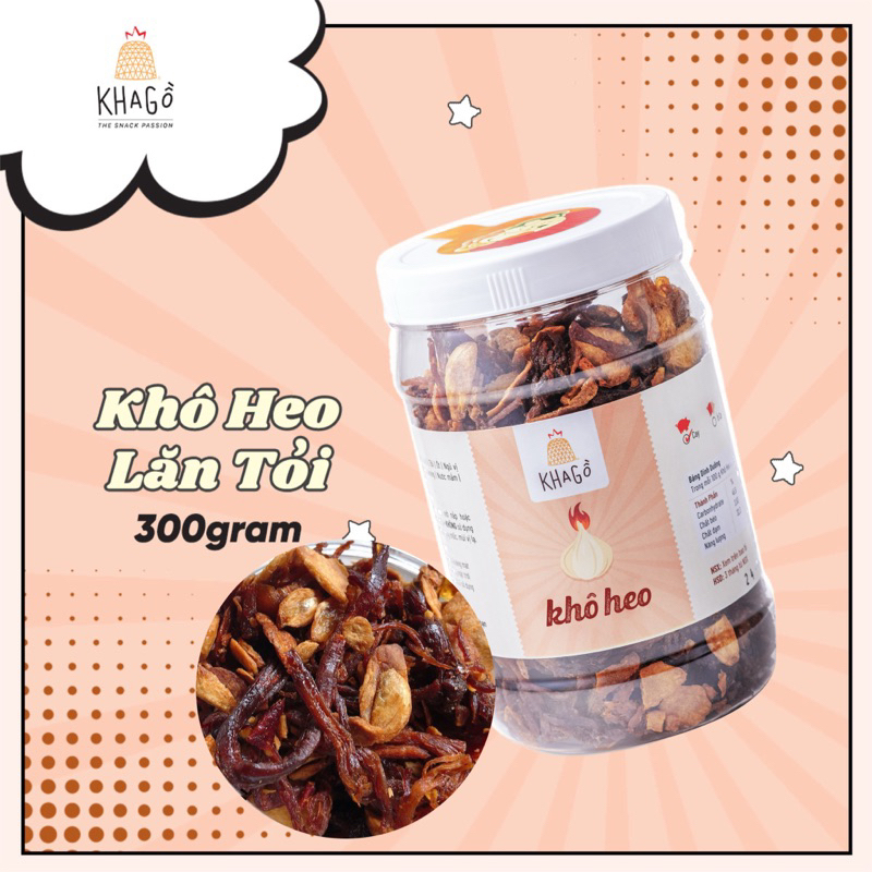 KHÔ HEO 300gr | KHA GỒ | Khô Heo Lăn Tỏi, Ăn Vặt Văn Phòng, Du Lịch, Tết, Sài Gòn Ngon