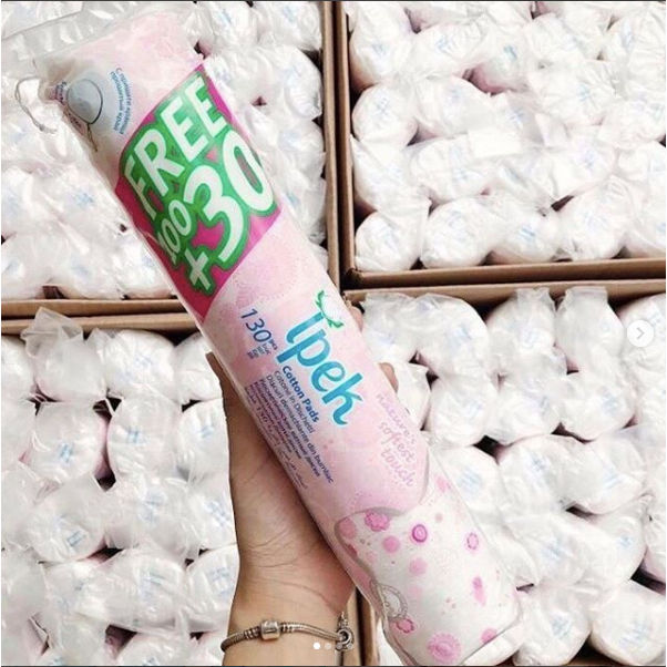Sỉ thùng 30 gói bông tẩy trang Ipek Thổ Nhĩ Kỳ siêu mềm mịn 100+30 miếng