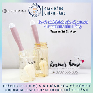 Cọ bình sữa bọt biển Grosmimi The easy 2 in 1 Hàn quốc