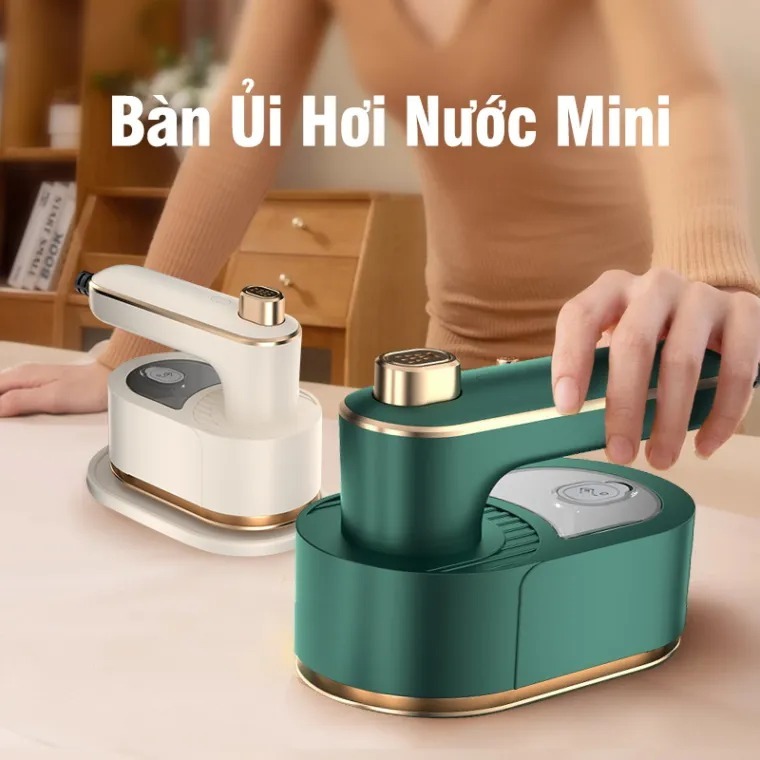 Bàn là hơi nước cầm tay công suất 40W, Bàn ủi khô tay cầm xoay 360 độ, Có thể được gấp lại, an toàn để ngăn ngừa bỏng