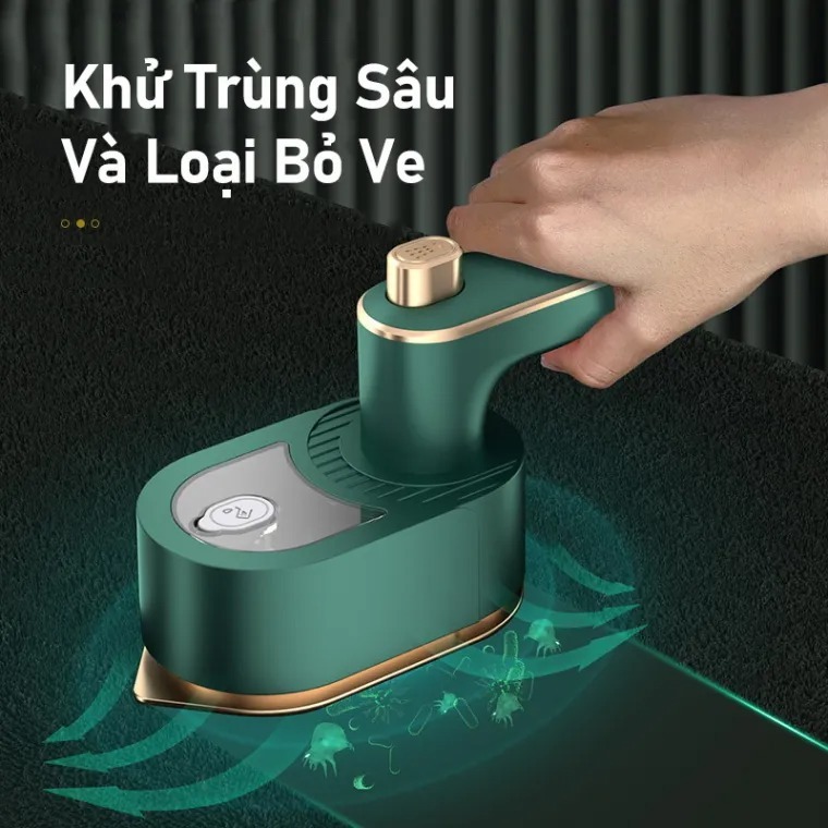 Bàn là hơi nước cầm tay công suất 40W, Bàn ủi khô tay cầm xoay 360 độ, Có thể được gấp lại, an toàn để ngăn ngừa bỏng