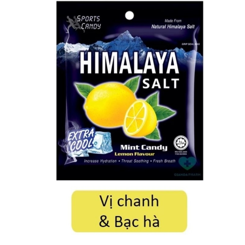 Kẹo chanh muối bạc hà Himalaya Salt gói 6 viên.