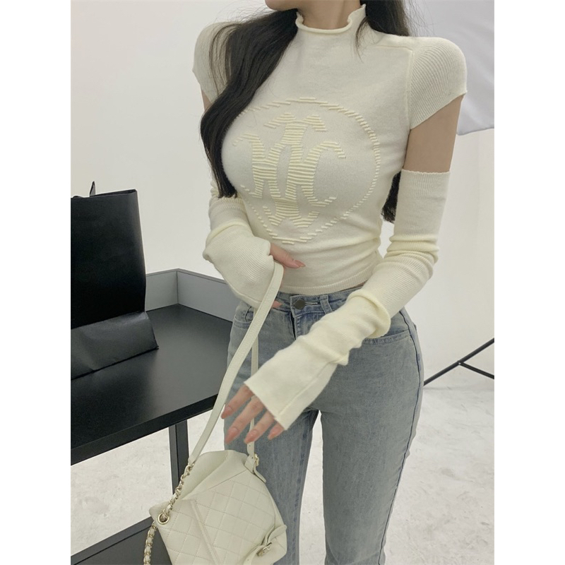 FREESHIP Áo len mỏng monteghi dáng croptop nhẹ nhàng