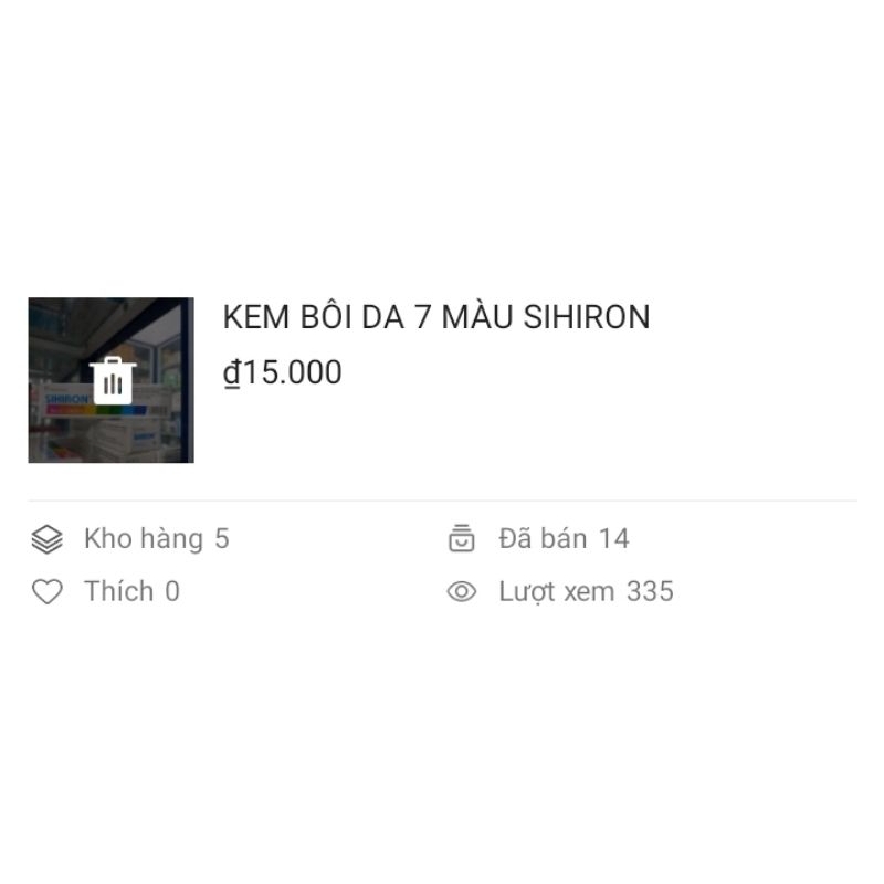 Kem 7 màu Sihiron bôi ngứa da, viêm da 10g