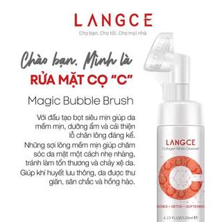 RỬA MẶT COLLAGEN TRẮNG DA ĐẦU CỌ MASSAGE 120ml (HỘP ĐỎ) LANGCE