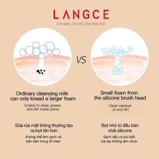RỬA MẶT COLLAGEN TRẮNG DA ĐẦU CỌ MASSAGE 120ml (HỘP ĐỎ) LANGCE