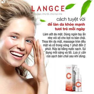 RỬA MẶT COLLAGEN TRẮNG DA ĐẦU CỌ MASSAGE 120ml (HỘP ĐỎ) LANGCE