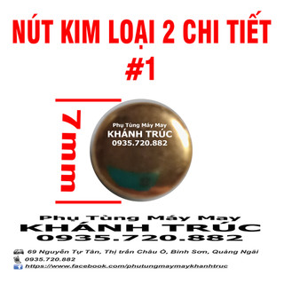 [ 1-7mm] Bộ Nút sắt 2 chi tiết màu vàng 7mm