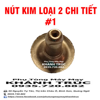[ 1-7mm] Bộ Nút sắt 2 chi tiết màu vàng 7mm