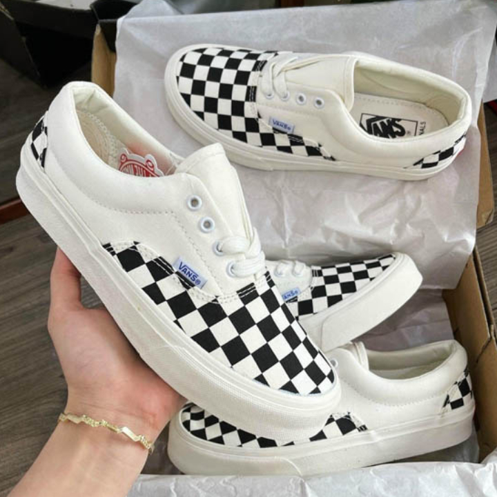 Giày Vans Dán Nam Nữ, Giày Vans Dán Đen Trắng Thể Thao hàng Đẹp Full Box