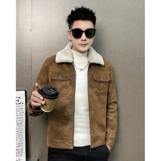 Áo khoác da nam cổ lông lót lông siêu ấm hàng mới nhất năm nay