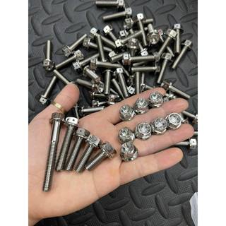 Ốc titan GR5 8li40 8li50 8li60 đầu Probolt vương miện gắn nhiều vị trí trên xe máy