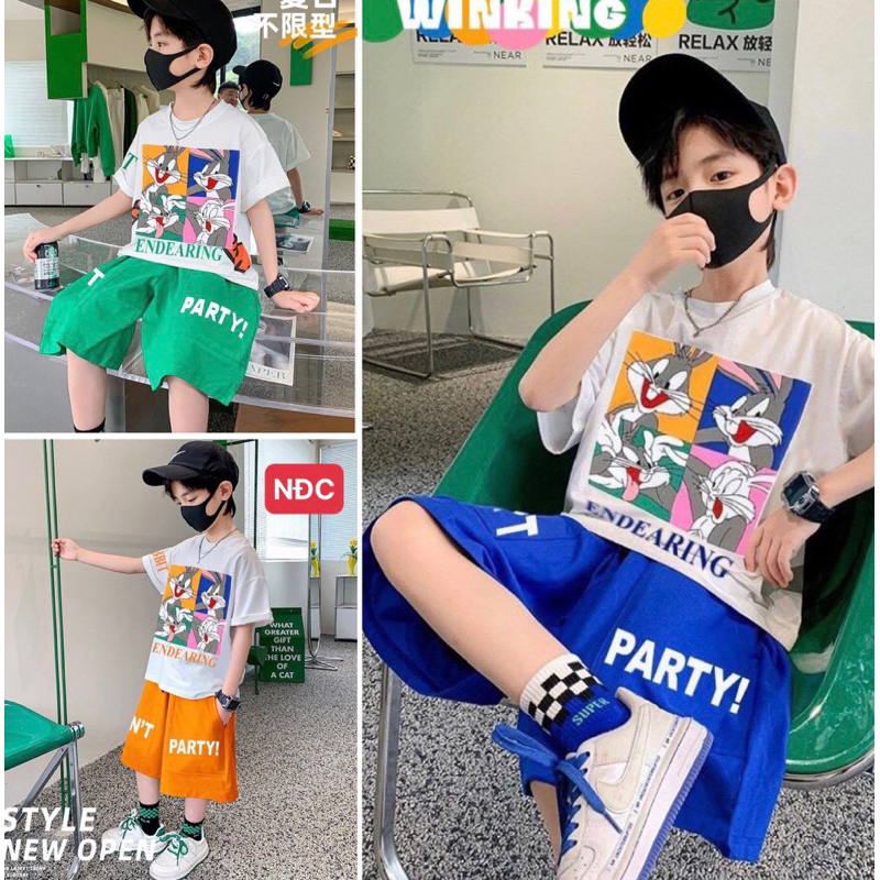 Set bộ thun hoạt hình cho bé trai