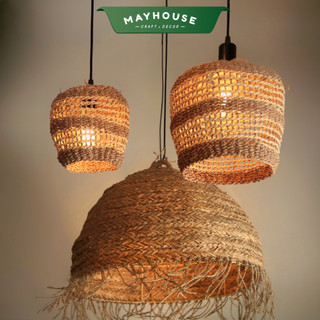 Đèn thả trần mây tre MAYHOUSE CRAFT&DECOR trang trí resort sân vườn