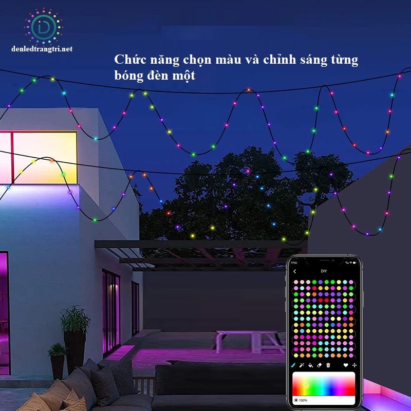 Đèn nháy chớp Led đuổi 10M có điều khiển Smart Fairy Lights
