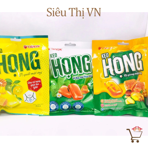 KẸO HỌNG Vị Bạc Hà Thảo Dược/Quất Mật Ong ORION 87,5gram