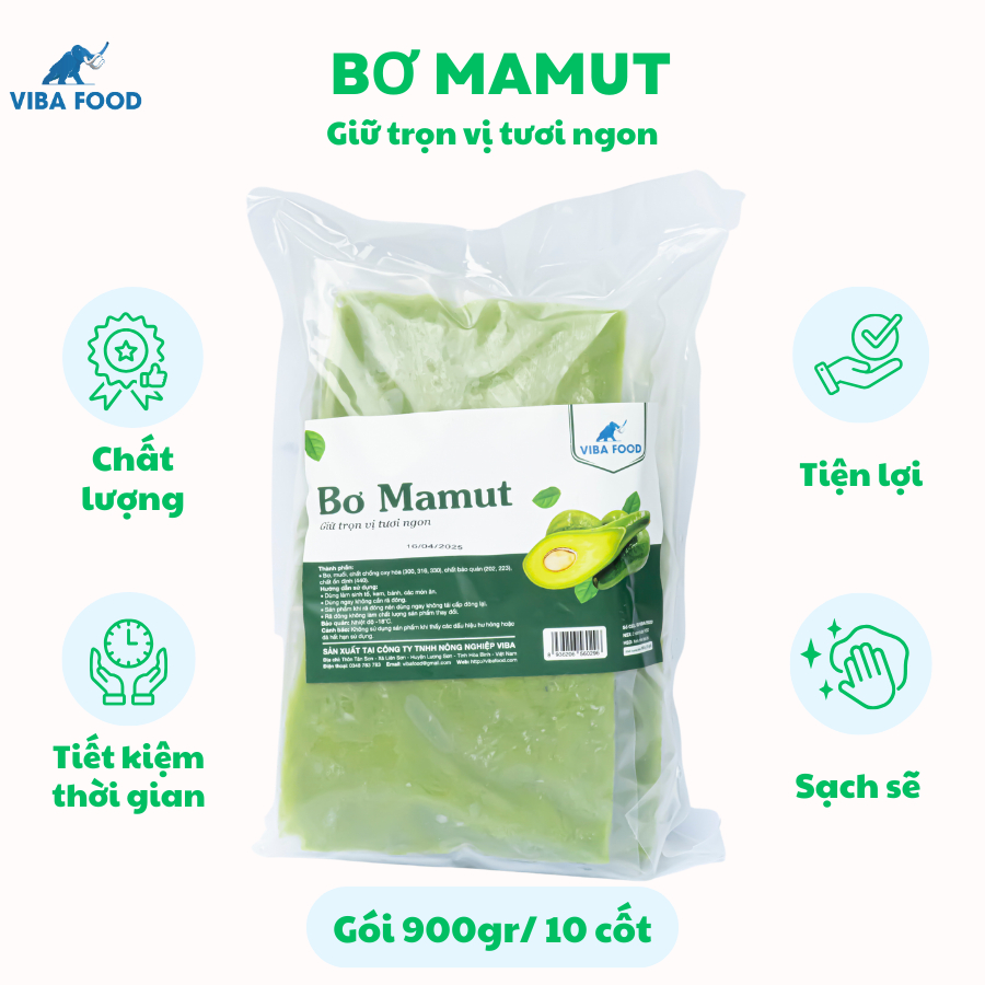 Bơ Mamut cấp đông (Bơ 034),trái cây đông lạnh, bơ đông lạnh - Ship hỏa tốc Hà Nội