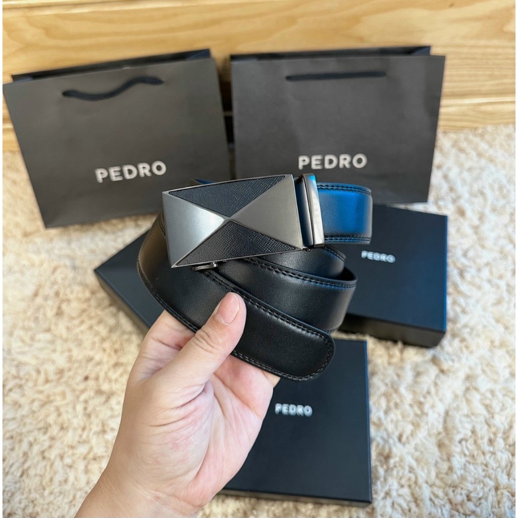 Thắt lưng nam 2 đầu khóa dài 1m2 bản rộng 3.5cm ful box, túi giấy hãng