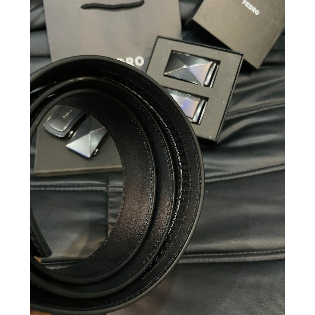 Thắt lưng nam 2 đầu khóa dài 1m2 bản rộng 3.5cm ful box, túi giấy hãng