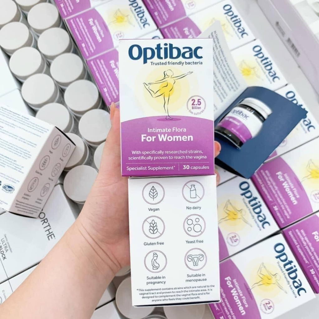 Men Vi Sinh Optibac tím (Optibac For Women) Bổ Sung Lợi Khuẩn Chăm Sóc Vùng Kín, Tăng Cường Sức Đề Kháng