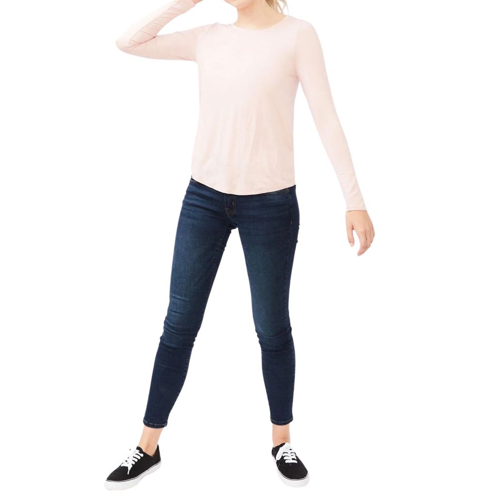 Áo thu đông nữ xuất dư, áo phông dài tay chất vải Rayon mềm mịn