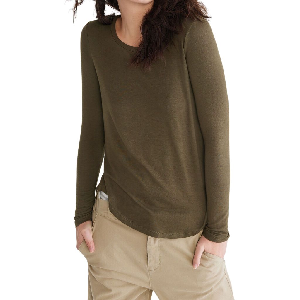 Áo thu đông nữ xuất dư, áo phông dài tay chất vải Rayon mềm mịn