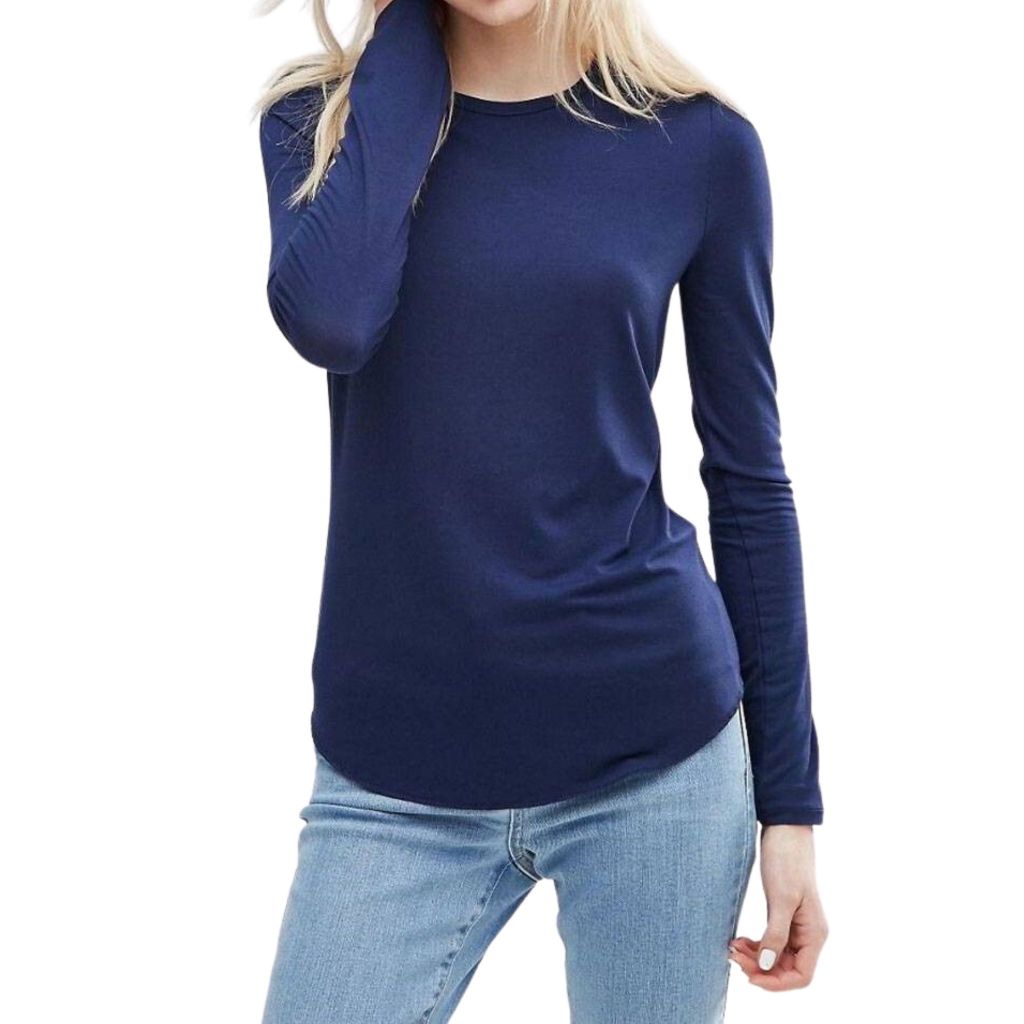 Áo thu đông nữ xuất dư, áo phông dài tay chất vải Rayon mềm mịn