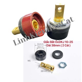 Giắc nối bắt ốc dkj10-25 dài 38mm